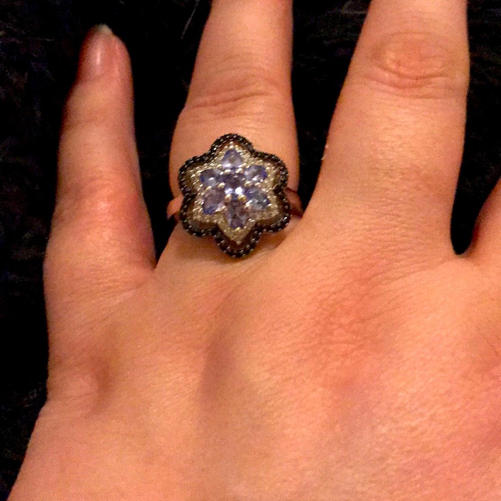 Tanzanite, Thai Black Spinel Ring.